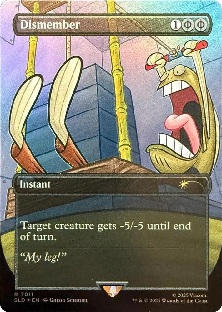 Dismember 7011 (Secret Lair Drop Series)  - Borderless Rainbow Foil