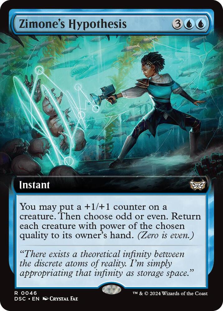 Zimone's Hypothesis 46/40 (Commander: Duskmourn: House of Horror)  - Extended Art