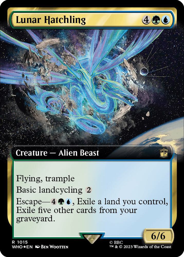 Lunar Hatchling 1015/331 (Universes Beyond: Doctor Who)  - Extended Art Surge Foil