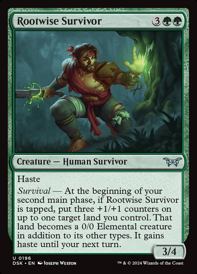 Rootwise Survivor 196/286 (Duskmourn: House of Horror)  - Foil