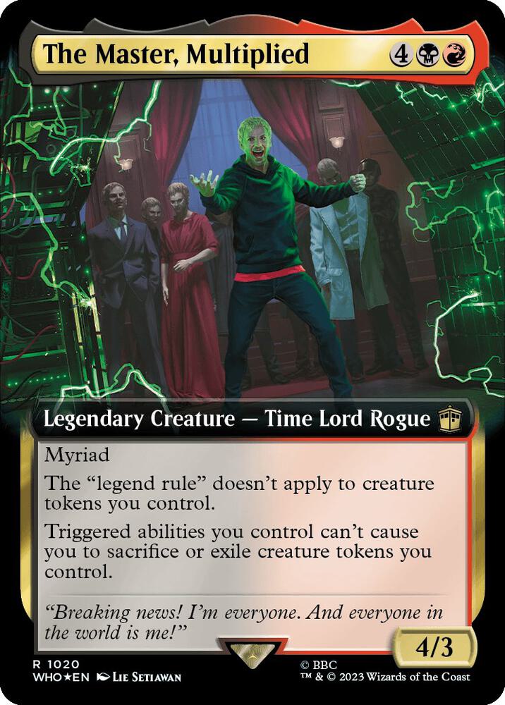 The Master, Multiplied 1020/331 (Universes Beyond: Doctor Who)  - Extended Art Surge Foil