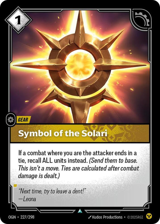 Symbol of the Solari 227/298 (Origins)  - Foil