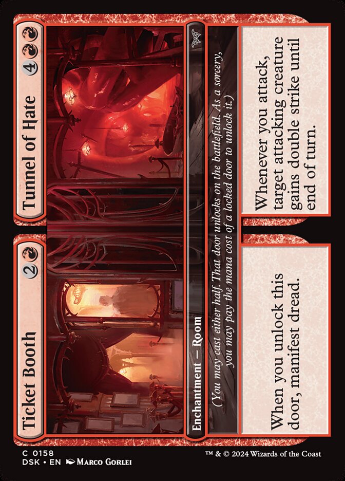 Ticket Booth // Tunnel of Hate 158 (Duskmourn: House of Horror)  - Foil