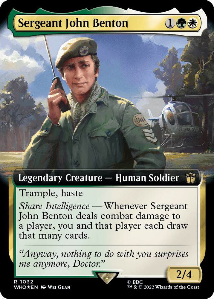Sergeant John Benton 1032 (Universes Beyond: Doctor Who)  - Extended Art Surge Foil