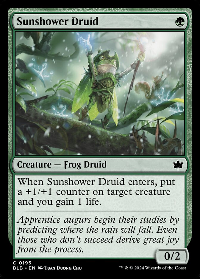 Sunshower Druid 195 (Bloomburrow)  - Foil