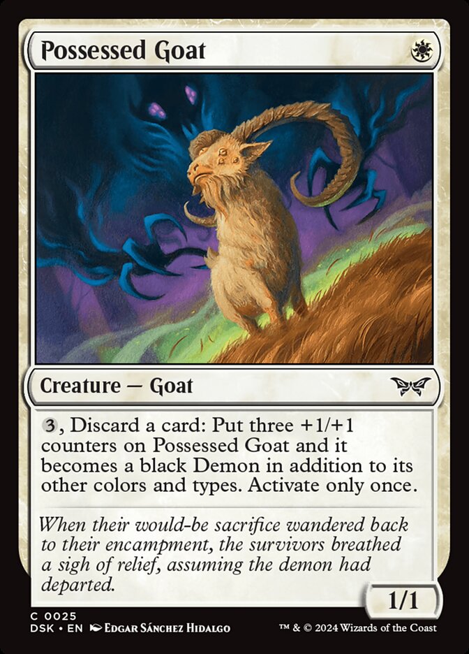 Possessed Goat 25/286 (Duskmourn: House of Horror)  - Foil