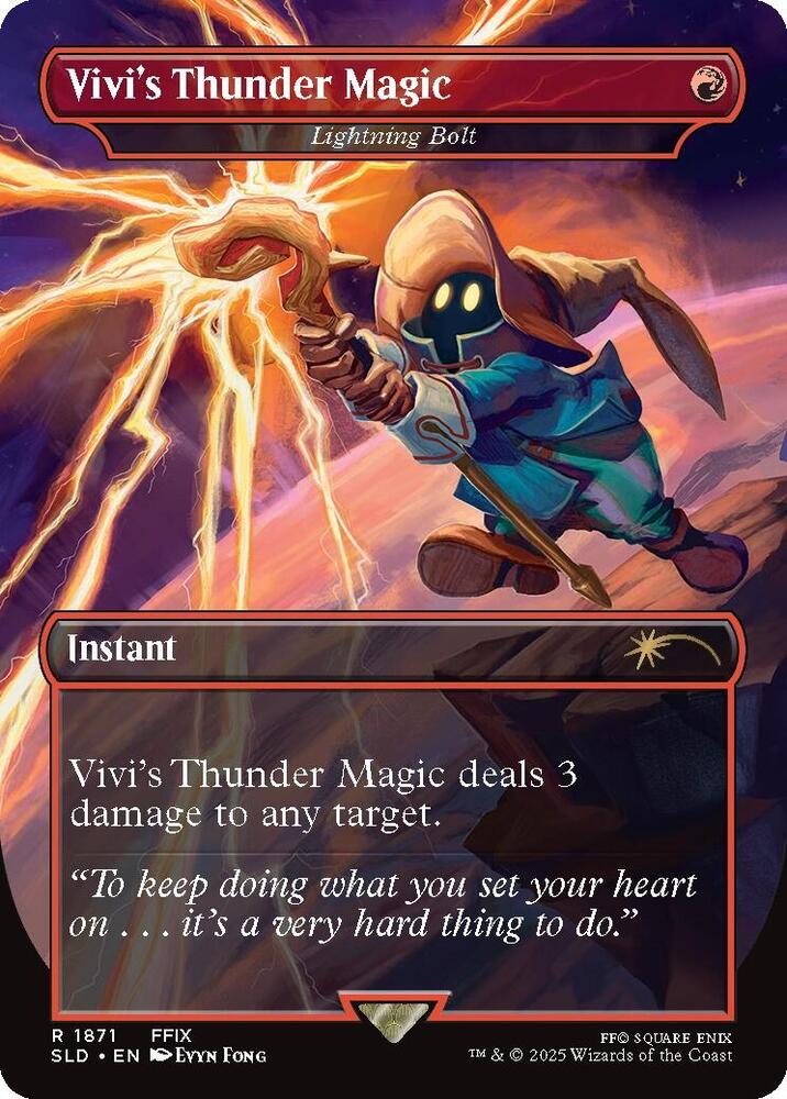 Vivi's Thunder Magic // Lightning Bolt 1871 (Secret Lair Drop Series)  - Borderless