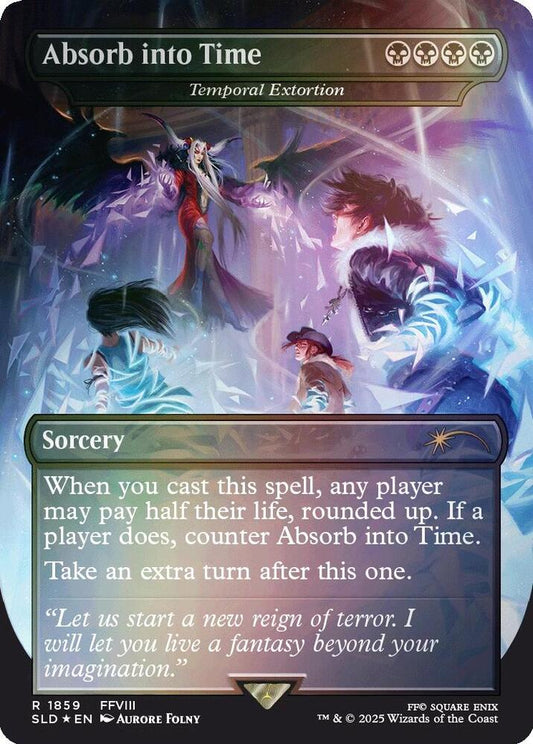 Absorb into Time // Temporal Extortion 1859 (Secret Lair Drop Series)  - Borderless Rainbow Foil
