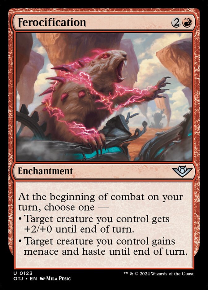 Ferocification 123/286 (Outlaws of Thunder Junction)  - Foil
