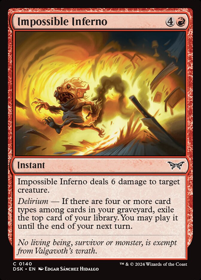 Impossible Inferno 140/286 (Duskmourn: House of Horror)  - Foil