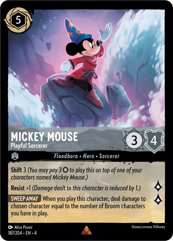 Mickey Mouse Playful Sorcerer (Ursula's Return)  - Cold Foil